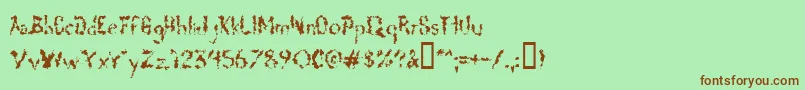 Deadgrit Font – Brown Fonts on Green Background