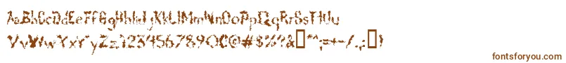 Deadgrit-Schriftart – Braune Schriften auf weißem Hintergrund