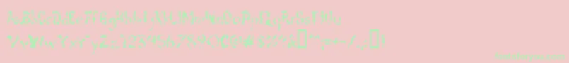 Deadgrit Font – Green Fonts on Pink Background