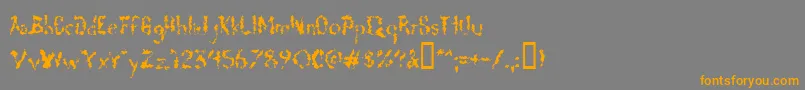Deadgrit Font – Orange Fonts on Gray Background
