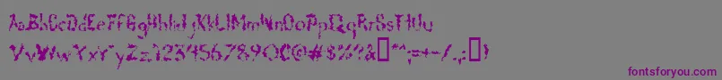Czcionka Deadgrit – fioletowe czcionki na szarym tle