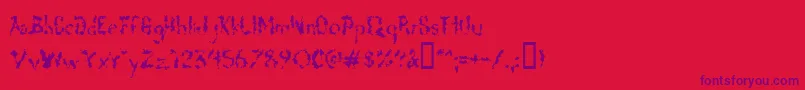 Deadgrit Font – Purple Fonts on Red Background