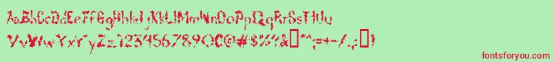 Deadgrit Font – Red Fonts on Green Background