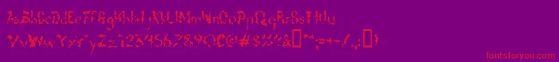 Deadgrit Font – Red Fonts on Purple Background