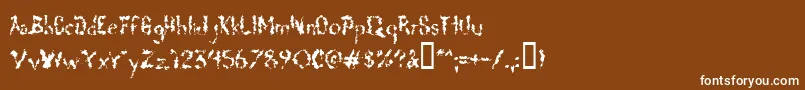 フォントDeadgrit – 茶色の背景に白い文字