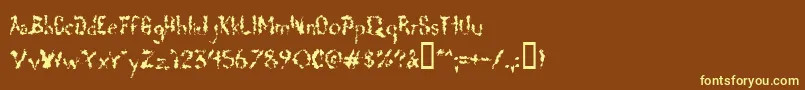 Шрифт Deadgrit – жёлтые шрифты на коричневом фоне