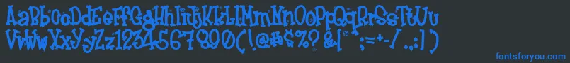 Frosty Font – Blue Fonts on Black Background