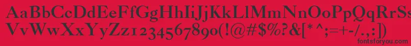 CaslonClassicoBold Font – Black Fonts on Red Background