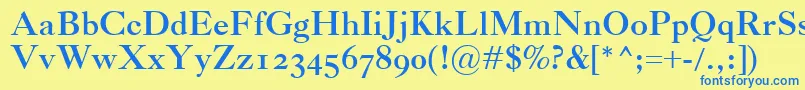 CaslonClassicoBold Font – Blue Fonts on Yellow Background