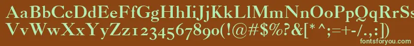 CaslonClassicoBold Font – Green Fonts on Brown Background