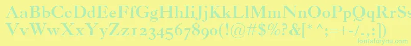 CaslonClassicoBold Font – Green Fonts on Yellow Background