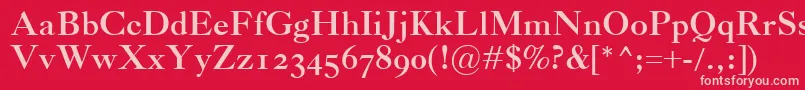 Шрифт CaslonClassicoBold – розовые шрифты на красном фоне
