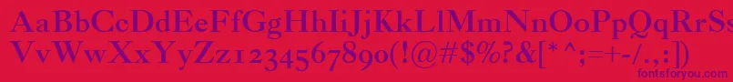 CaslonClassicoBold Font – Purple Fonts on Red Background