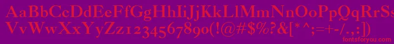 CaslonClassicoBold Font – Red Fonts on Purple Background