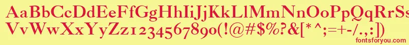 CaslonClassicoBold Font – Red Fonts on Yellow Background