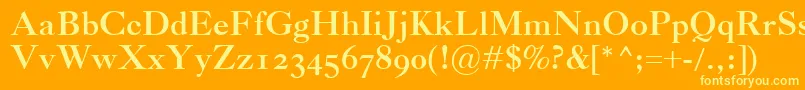 CaslonClassicoBold Font – Yellow Fonts on Orange Background