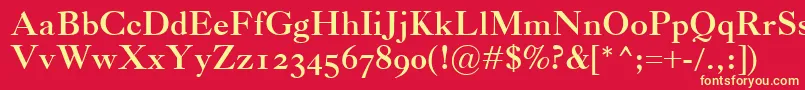 CaslonClassicoBold Font – Yellow Fonts on Red Background