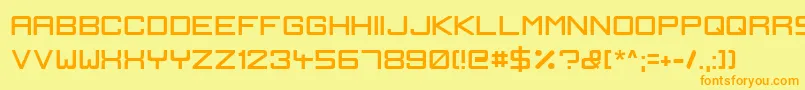 IgnisEtGlaciesSharp Font – Orange Fonts on Yellow Background