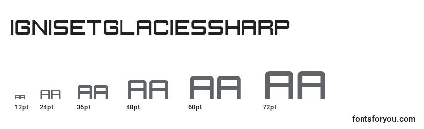 Размеры шрифта IgnisEtGlaciesSharp