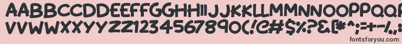 KissyHugs Font – Black Fonts on Pink Background