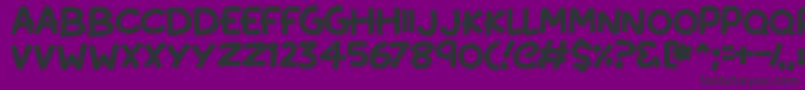 KissyHugs Font – Black Fonts on Purple Background