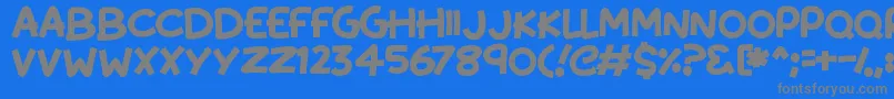 KissyHugs Font – Gray Fonts on Blue Background