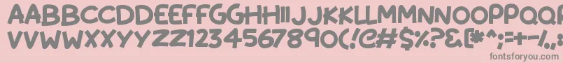 KissyHugs Font – Gray Fonts on Pink Background