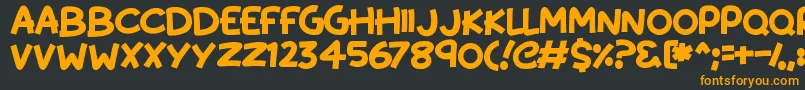 KissyHugs Font – Orange Fonts on Black Background