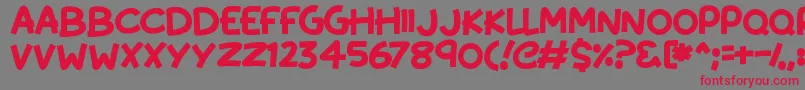 KissyHugs Font – Red Fonts on Gray Background