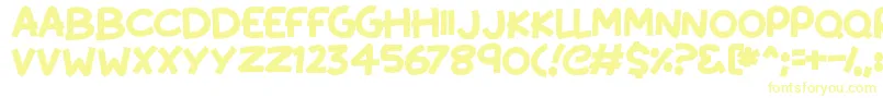 KissyHugs Font – Yellow Fonts on White Background