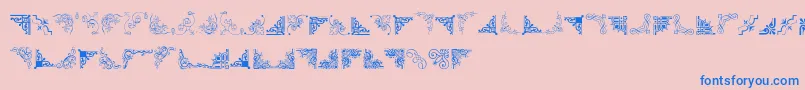 CornpopThree Font – Blue Fonts on Pink Background