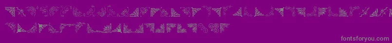 CornpopThree Font – Gray Fonts on Purple Background