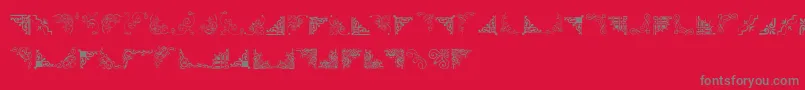 CornpopThree Font – Gray Fonts on Red Background