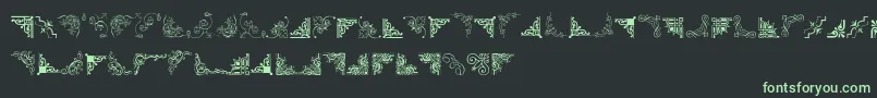 CornpopThree Font – Green Fonts on Black Background