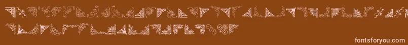 CornpopThree Font – Pink Fonts on Brown Background
