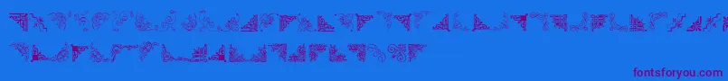 CornpopThree Font – Purple Fonts on Blue Background