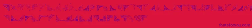 Шрифт CornpopThree – фиолетовые шрифты на красном фоне