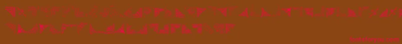 CornpopThree Font – Red Fonts on Brown Background