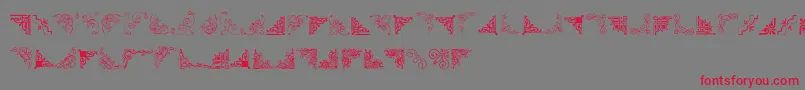 CornpopThree Font – Red Fonts on Gray Background