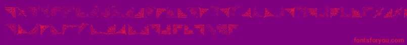 CornpopThree Font – Red Fonts on Purple Background