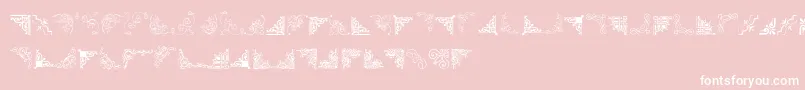 CornpopThree-Schriftart – Weiße Schriften auf rosa Hintergrund