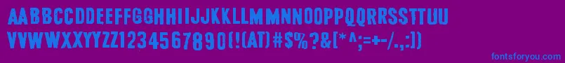 SafeFromHarm Font – Blue Fonts on Purple Background