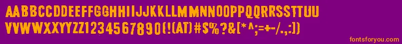 SafeFromHarm Font – Orange Fonts on Purple Background