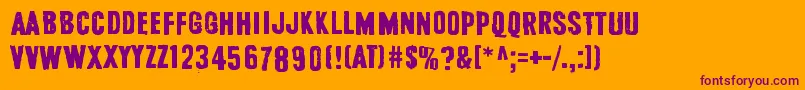 SafeFromHarm Font – Purple Fonts on Orange Background