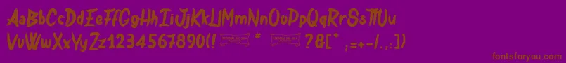 Bulldozer Font – Brown Fonts on Purple Background