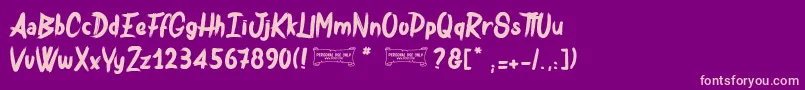 Bulldozer Font – Pink Fonts on Purple Background