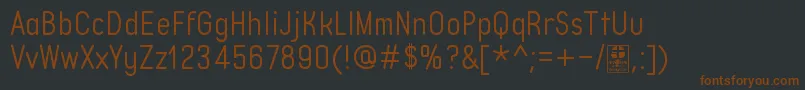 Шрифт TypoQuikLightDemo – коричневые шрифты на чёрном фоне