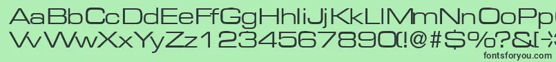 M730SansRegular Font – Black Fonts on Green Background