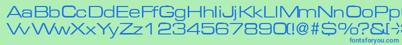 M730SansRegular Font – Blue Fonts on Green Background