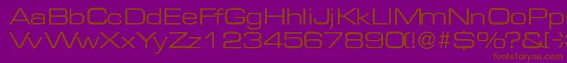 M730SansRegular Font – Brown Fonts on Purple Background